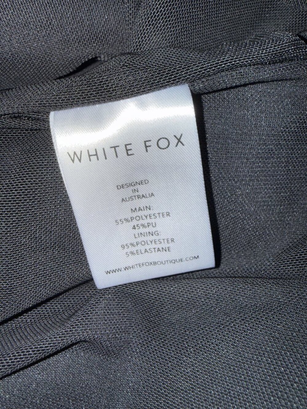 NWT White Fox Fire Burning Strapless Faux Leather Mini Dress Black XS $75 [jb] - Picture 9 of 10